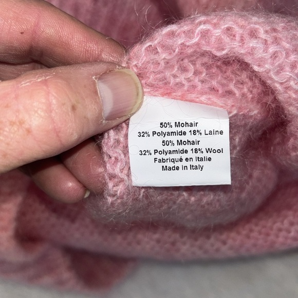 NWT Roseanna Wool Jumper Sweater Size 42 Mohair Blend Pink Cropped Slouch Soft - Picture 7 of 8